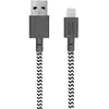 Image de Native Union Câble USB-A vers Lightning 3m Modèle Belt Recharge Rapide Blanc / Noir
