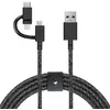 Image de Native Union Câble Eco Belt 3en1 USB-A 2m - Noir