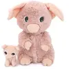 Image de Les Déglingos Les PTIPOTOS by Peluche BARBEKIOU Cochon Maman and Bebe Rose