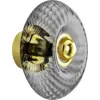 Image de Applique murale en verre graphite et anneau or 20cm Grace - Elements Lighting
