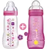 Image de Biberon Mam Lot de 2 biberons 2ème âge 330 ml Cirque Rose Débit X
