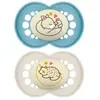 Image de Sucettes-MAM Sucette Original Nuit - 6+ Mois - Silicone - X2 (Modèle : Renard et Ours)