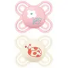 Image de Sucettes-MAM Sucette Perfect Naissance - 0-2 Mois - Silicone - X2 (Modèle : Fleur et Coccinelle)