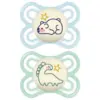 Image de MAM Sucette Perfect Nuit 2-6 Mois Silicone x 2