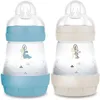 Image de Lot de 2 Biberons - MAM - Easy Start - Anti-colique - 160 ml - Tétine débit 1 - Océan + Sable