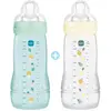 Image de Lot de 2 Biberons - MAM BABY - Easy Active - +6 mois - 330 ml - Tétine débit X - Ice + Pearl