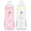 Image de MAM Easy Active 2 Biberons 2eme ge 330 ml 6 Mois et + Débit Tres Rapide