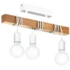 Image de EGLO Plafonnier Townshend 3 lampes Bois Blanc et beige