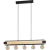 Image de EGLO, Suspension, Suspension LAYHAM 5x E27, brun/noir (E27)