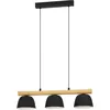 Image de EGLO, Suspension, 43739 SHERBURN E27 Suspension triple 770x200mm Noir Marron (E27)