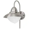 Image de EGLO 83966 APPLIQUE MURALE D'EXTÉRIEUR SIDNEY EN ACIER INOXYDABLE ET VERRE SATINÉ POUR AMPOULE HV 1 E27 MAX. 60 W NON INCLUSE,