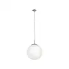 Image de Suspension RONDO 1 ampoule nickel satiné Diamètre 25 Cm