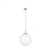 Image de Suspension RONDO 1 ampoule nickel satiné Diamètre 30 Cm