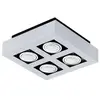 Image de Plafonnier Loke 1 aluminium, chrome, noir 4x5w - EGLO LIGHTING - 91355