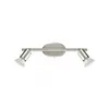 Image de Spot BUZZ-LED 2 ampoules nickel satiné