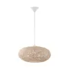 Image de Suspension CAMPILO 1 ampoule blanc Diamètre 45 Cm abat jour beige