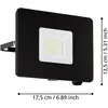 Image de EGLO, Éclairage d'extérieur, Projecteur à LED noir 5000K 30W IP65 97457 (3400 lm, IP65)