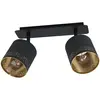 Image de EGLO, Spot de plafond, Projecteur de surface ESTEPERRA 2x E27, noir/or (E27)
