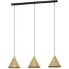Image de EGLO, Suspension, Suspension NARICES 3x E27 noir/laiton (E27)