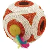 Image de Kerbl Cube de jeu en sisal (Jouet à l’herbe à chat), Jouets pour chat
