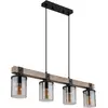 Image de Globo, Suspension, Lampe à Suspendre Métal Noir, 4xe27 (E27)
