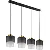 Image de Globo, Suspension, Lampe à Suspendre Métal Noir Mat, 4xe27 (E27)