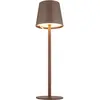 Image de Globo, Lampe de table, Vannie LED Lampe de table 3W Blanc chaud IP44 Marron Mat, Métal Ø10,6cm 58438BR (130 lm)