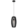 Image de EGLO, Suspension, Pendelleuchte Bajazzara 1xE27 schwarz (E27)