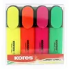Image de Etui De 4 Surligneurs Bright Liner - Pointe Biseautée - Kores