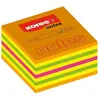 Image de Kores bloc note cube 450 f repositionnable 50x50 assortis 5 couleurs néon n48460