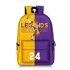 Image de Sac à Dos NBA Kobe Bryant pour Enfants Cadeaux pour Garçon (SD1175) 28*14*47 cm Jaune