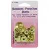 Image de Boutons pression 15 mm jeans couleur laiton X 10 - Distrifil(...) - Br Jaune