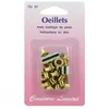Image de Oeillets avec outillage couleur laiton X 20 - Distrifil(...) - Bz Marron