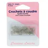 Image de Crochets à coudre nickelées avec brides X14 taille 2(...) - 001 Argent