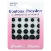 Image de Boutons pression tailles assorties noirs X 20 - Distrifil(...) - 99 Noir