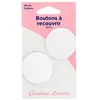 Image de Boutons nylon n°38 à recouvrir X 2 - Distrifil(...) - 38 Blanc