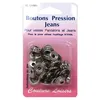 Image de Boutons pression 15mm tissus lourds et épais - nickelé, noir, bronze X 12 - Distrifil(...) - Nickele Gris