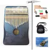 Image de Kalimba piano à pouce 17 touches en bois acajou parfait pour debutants enfants