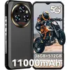Image de OUKITEL WP53 Pro Smartphone Robuste 24GO+256GO 6.52 900LM 11000mAh 50MP Telephone Incassable Android 15 2025 Dual SIM 4G/NFC Noir noir