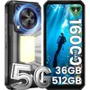 Image de OUKITEL WP56 5G Telephone Portable Incassable 36GO+512GO 16000mAh 6.8" NFC/Dual SIM Noir