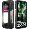 Image de Smartphone Robuste Ulefone Armor 33 24Go+512Go 6,95 25500mAh Telephone Portable Incassable Android 15 64MP Dual SIM/NFC/1100LM Noir noir