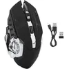 Image de Souris sans Fil de Jeu rechargeable à LED Optique USB 2,4GHz Noir