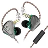 Image de Écouteurs KZ ZSX intra auriculaire Terminator - 5BA+1DD Hybrid 12 Drivers Cyan/ Avec microphone