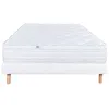 Image de Ensemble Matelas 140x190 cm, Thermotec, 24 cm, mémoire de forme, ferme, face été/hiver + sommier blanc ep 13cm