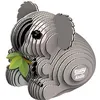 Image de Eugy Puzzle 3D koala 6 x 5 cm en carton gris 32 pièces