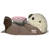 Image de Eugy Puzzle 3D loutre de mer 9 x 4,5 cm carton gris/blanc 60 pièces