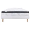 Image de Ensemble Matelas 160x200 cm, Sleeplux, 26 cm, mousse mémoire de forme, ferme, face été/hiver + sommier blanc ep 13cm