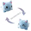 Image de Peluche de Chat Réversible Doux-Bleu clair