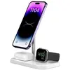 Image de Tech-Protect Chargeur Chargeur sans fil MagSafe Qi15W A22 3in1 kabello magnétique (15 W), Chargeur sans fil, Blanc