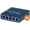 Image de Netgear GS105 Duo Pack (5 ports), Switch réseau, Gris